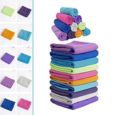 Imagem de Toalha Rosto Microfibra Refrescante Fit Academia Seca Rápido - Toalha 
