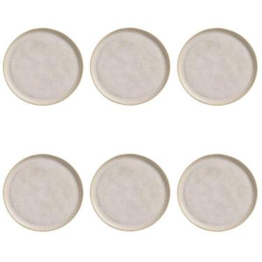 Imagem de Conjunto De Pratos Rasos 06 Peças Linhas Latte Porto Brasil