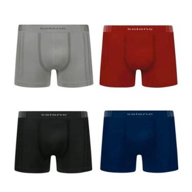 Imagem de Kits de Cueca Boxer Selene Sem costura Original cores Sortidas, GG