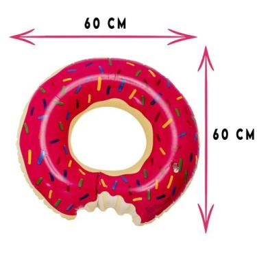 Imagem de 2 Boias de Donuts Coloridas Rosa e Marrom - Elite
