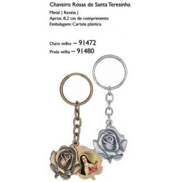 Imagem de Chaveiro Novena das Rosas Santa Teresinha Ouro Velho - FORNECEDOR 1