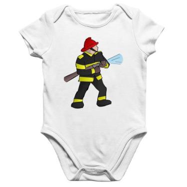 Imagem de Body Bebê Algodão Bombeiro - Foca na Moda, Branco, P