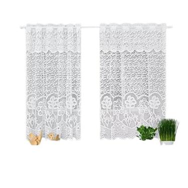 Imagem de Cortina Cozinha Renda Bérgamo 1,48X0,38X2,00 - Beija Flor, Branca
