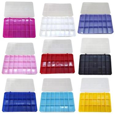 Imagem de Caixa Organizadora Colorida 18x30cm Com 21 Divisórias - Symeon, Azul B