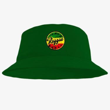 Imagem de Chapéu Bucket Hat Estampado Reggae - MP Moda Masculina, Único, Verde e