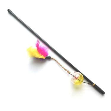 Imagem de Varinha Brincar Gato Com Pena E Guizo Sonoro Para Gatos - VilelaGG