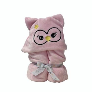 Imagem de Manta Microfibra Capuz Bichinho Bebê Antialérgico Pelúcia - Mundo dos 