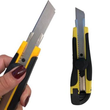 Imagem de Estilete De Precisão Profissional Cabo Emborrachado 18mm Com Trava Pre