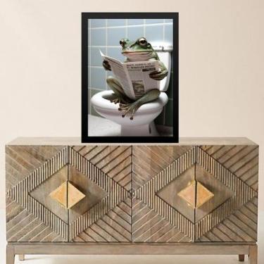 Imagem de Quadro Divertido Banheiro Da Perereca 45x34cm - com vidro - Quadros On