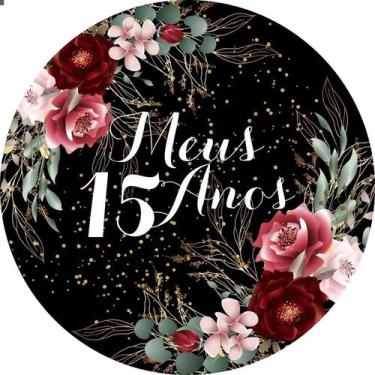 Imagem de Painel Redondo C/ Elástico 1,50m 15 Anos - Fadrix