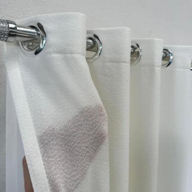 Imagem de Cortina De Linho Buclê Boucle Com Forro Microfibra 3,00 Metros De Larg