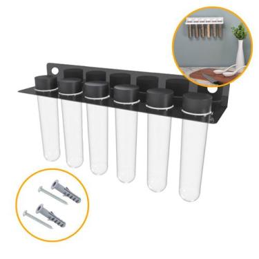 Imagem de Suporte Porta Temperos e Condimentos Organizador Para Cozinha 6 Frasco