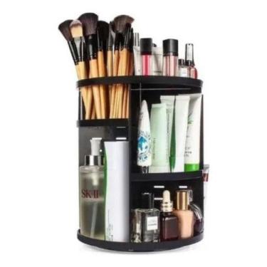 Imagem de Organizador Porta Maquiagem Acrílico Giratorio 360º - oem, Branco