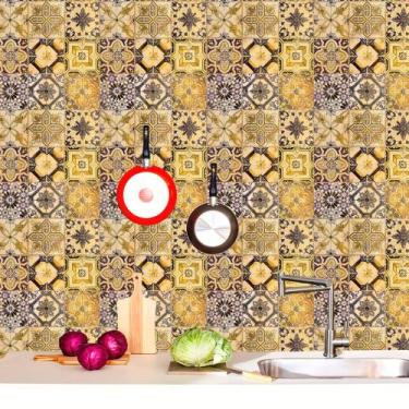 Imagem de Adesivo de Parede Adesivo Azulejos Diversos Coloridos 310x58cm - Papel