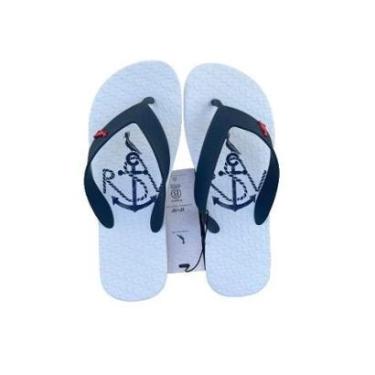 Imagem de Chinelo Reserva Navy Anchor - Branco/Marinho-Masculino