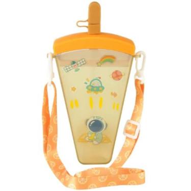Imagem de Garrafa Plática Formato Fruta 320ml cores - CKS, Laranja