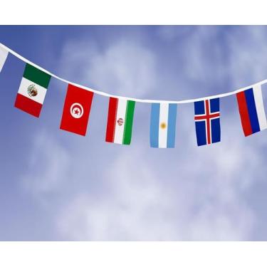 Imagem de Varal mini Bandeiras dos países - PRESENTE-BRINDE