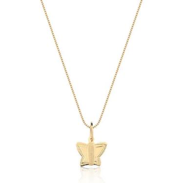 Imagem de Pingente Borboleta Chapa Delicado Ouro 18k P50 - MAEHLER JOIAS, Dourad