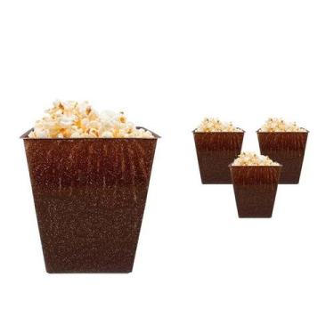 Imagem de Kit 4 Pipoqueira Retrô Fibra Coco Green 2,6L - Bb Store