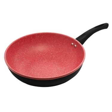 Imagem de LYOR - Frigideira Wok de Indução em Alumínio com Revestimento Cerâmico Granilite Vermelha 28cm