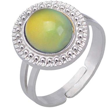 Imagem de Joalheiro Jude ajustável cor mudança de humor anel inspirador mármore místico.