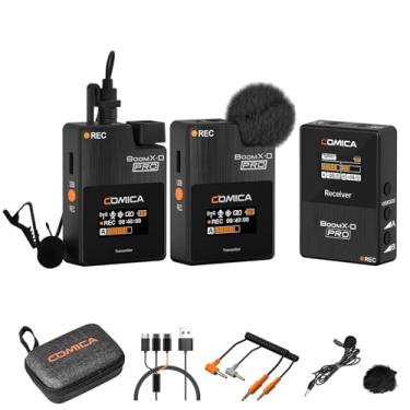 Imagem de Microfone de lapela sem fio BoomX-D PRO com 16 GB de armazenamento, cancelamento de ruído e faixa de áudio de segurança. Ideal para câmeras DSLR, iPhone, smartphones, streaming e entrevistas