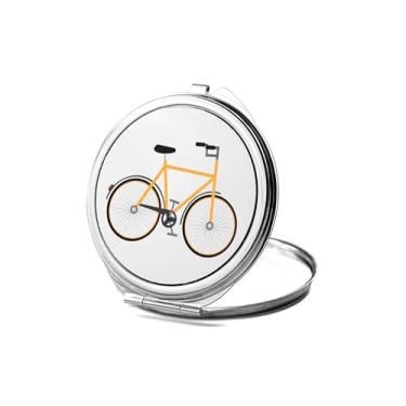 Imagem de SpreadPassion Espelho compacto de bicicleta, amante de presente de bicicleta, espelho fotográfico de bicicleta, espelho de maquiagem de viagem pequeno espelho portátil, espelho de bolso portátil,