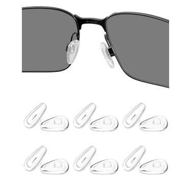 Imagem de HILEEN Almofadas de nariz de substituição para Oakley Contrail OO4147 | Truss Rod OX5123/OX5124 | Óculos de sol Lagarto OX5113 | 6 pares