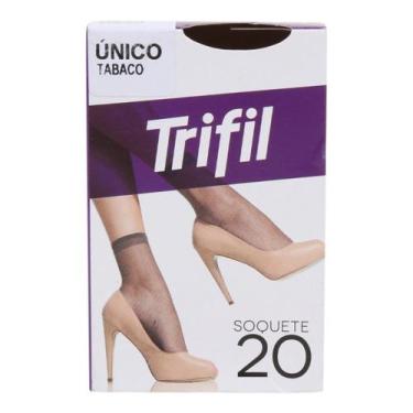 Imagem de Kit 4 Pares Meias Soquete Trifil W06126 Modelo Clássico Fio 20, Natura