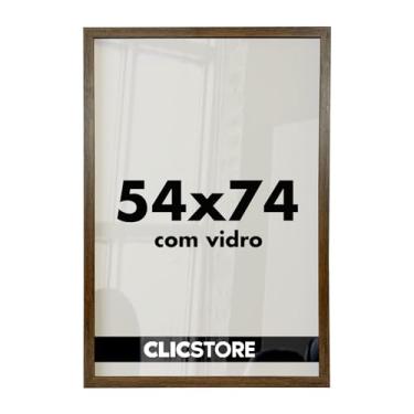 Imagem de Moldura para Quebra Cabeça Grow Puzzle 1000 peças 54x74 cm Decoração Quadro Parede Sala Escritório Game Office c/Vidro (Tabaco)