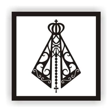 Imagem de Quadro Alto Relevo Nossa Senhora Aparecida Moldura Preta