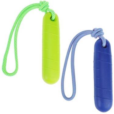 Imagem de PUPTECK Brinquedos interativos de piscina para cães, brinquedos flutuantes aquáticos para buscar pára-choques para treinamento, pacote com 2, azul e verde
