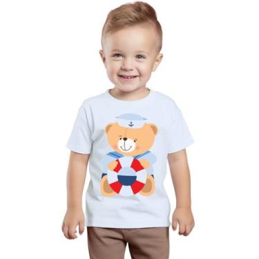 Imagem de Camiseta Ursinho Marinheiro Camisa Personalizada Blusa Infantil e Juve