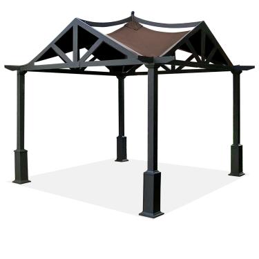 Imagem de SCOCANOPY Ajuste superior de substituição para Gazebo Allen Roth da Lowe, modelo #GF-12S039B / GF-9A037X, (marrom)