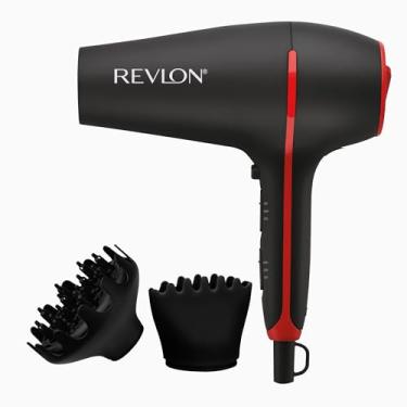 Imagem de REVLON SmoothStay Secador de cabelo infundido com óleo de coco com difusor | Secador de cabelo 1875W melhora o brilho para estilos mais suaves e doma o frizz para acabamento sedoso (preto)