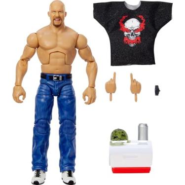 Imagem de Mattel WWE Top Picks Elite Action Figure & Accessories Set, “Stone Cold” Steve Austin 6-inch Collectible with Swappable Hands, Ring Gear & 25 Articulation Points