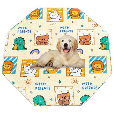 Imagem de JWXQS Tapete Para Cercadinho De Cachorro, Tapete Para Caixote, Almofadas Para Filhotes, Serve Para Cercadinho De Animais De Estimação Octogonal Regular De 24" E 8 Painéis [Cercadinho Não Incluso!] C