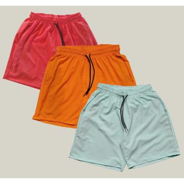 Imagem de Kit 3 Shorts Masculino Elastano WSS Rosa Verde Água-Masculino