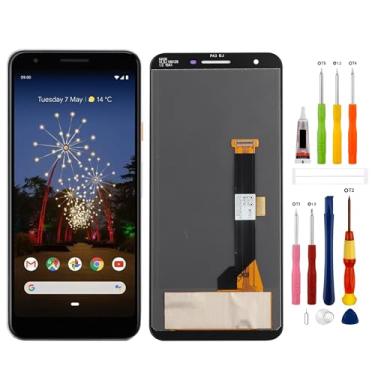 Imagem de Substituição de tela digital TFT compatível com Google Pixel 3A G020A G020E G020B (sem impressão digital) Montagem digitalizador de tela sensível ao toque com ferramentas de reparo - 14.2 cm