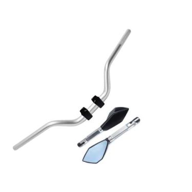 Imagem de Kit Guidão Naked Retrovisor TM2 Yes 125 - Stark Race , Prata