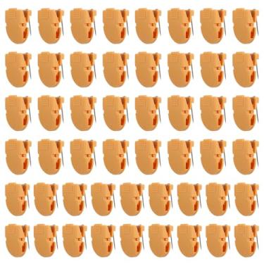 Imagem de BOXOB 50 clipes de cubo para paredes de tecido, clipes de pino de plástico de aço inoxidável clipes de parede de painel de tecido, ganchos de cubículo, pinos de cubículo para pendurar fotos, notas,