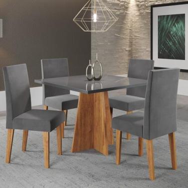 Imagem de Mesa de Jantar Quadrada Columbia com Tampo em Mdp 90x90 sem Vidro e 4 