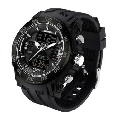 Imagem de Relógios esporte quartzo e digital 50m Cronômetro e luz de fundo - San