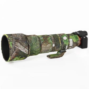 Imagem de ZZQ&CCF Capa de lente camuflada à prova d'água para Sony FE 400-800 mm f/6.3-8 G OSS Capa protetora de chuva SEL400800-#LYMC Folha verde