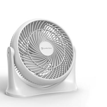 Imagem de Comfort Zone Ventilador circulador de ar de mesa de alta velocidade de 28 cm, ventilador pessoal silencioso com 3 velocidades e inclinação ajustável de 90° – Ventilador de mesa portátil para casa