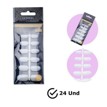 Imagem de 24un Unha Postiça Realista Natural Manicure Oval Antimicrobiano Dompel