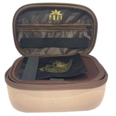 Imagem de Case Puff Life Pro Grande Bege Para Guardar Itens