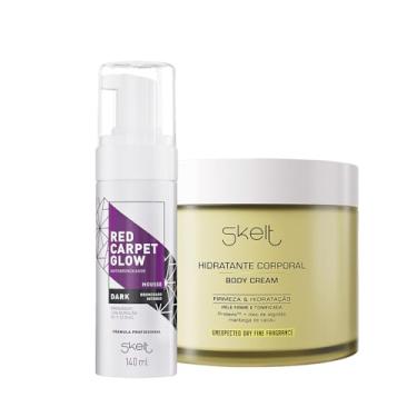 Imagem de Kit Skelt Unexpected Day Red Carpet Glow Autobronzeador Mousse Dark (2 produtos)