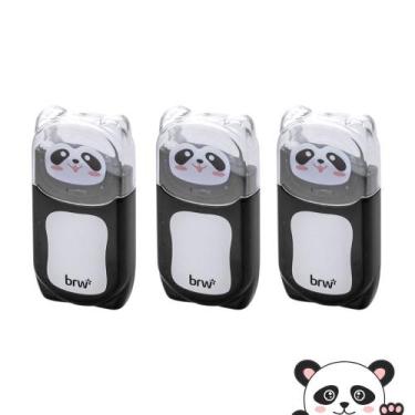 Imagem de Kit 03 Corretivos em Fita Soul Pandinha 5mmx6m Zoo BRW  Ursinho  Panda