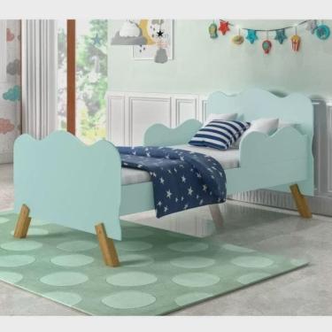 Imagem de Mini Cama Infantil com Proteção Lateral Cambel Móveis Menta